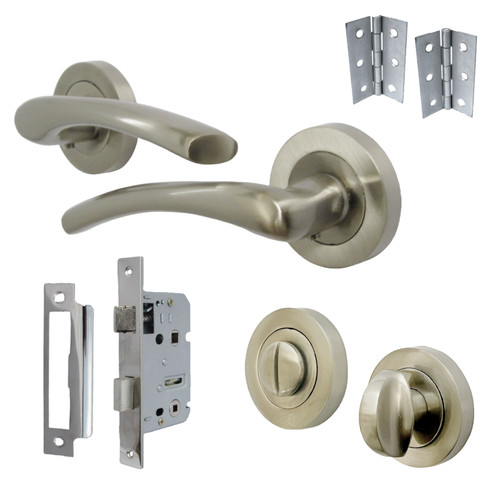 Zena door handle bathroom - handle, set