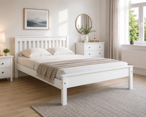 5ft king size bed - king, white