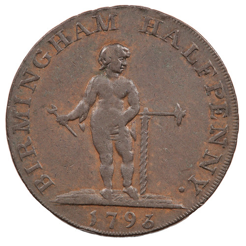 1793 birmingham halfpenny - 1793,