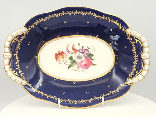 Coalport shallow dish cobalt - coalport,