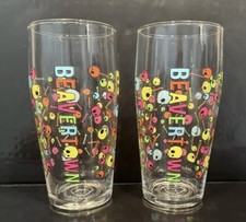 Neck Oil Pint Glasses x 2 Neck Oil Beaver Town Brewery Beer Lager Man Cave Bar