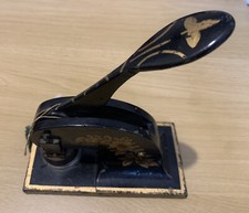 Vintage Large Paper Embossing Stamp Press Delands Investment Limit C1952