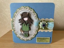 Handmade Personalised Gorjuss Birthday Card Grand daughter Sister Niece Friend