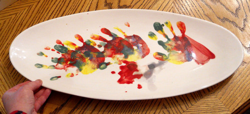 Serving platter long - platter, oval