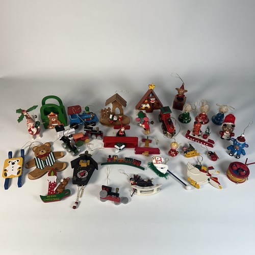 Vintage wooden christmas tree - vintage,