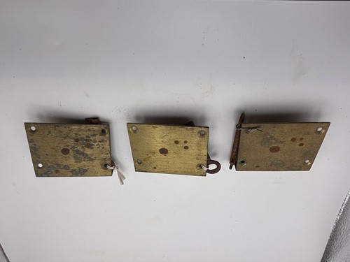 Three vintage brass cabinet - vintage,