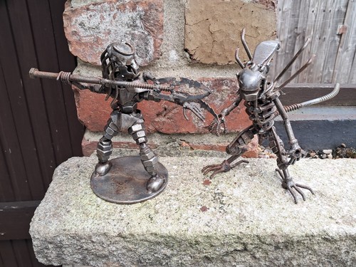 Hand made recycled scrap - made, metal