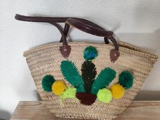 French Moroccan Wicker Basket