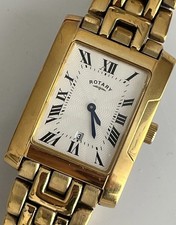 Rotary Tank ‘Savannah’ Mens Vintage Roman Numeral Gold Watch With Date