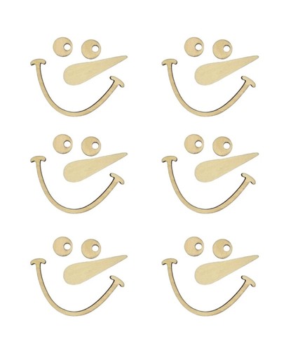 Wooden snowman face blank - snowman,