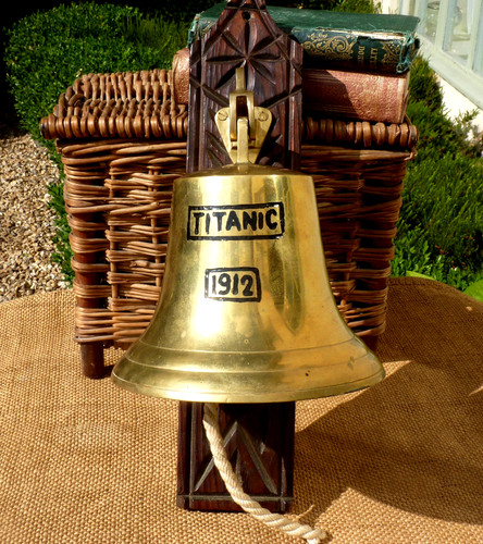 Large brass bell - large, mounted
