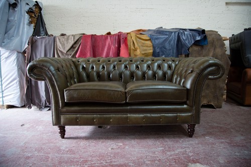 Seater green chesterfield - ,