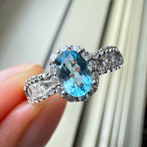 925 sterling silver ring - silver, 6x4mm