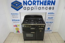 Rangemaster Range Cooker Classic Gas 90cm 12Month Cover Steam Cleaned QR230 ✅