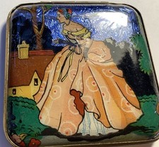 Art Deco 1930's Gwenda Crinoline Lady Powder Compact With Mirror