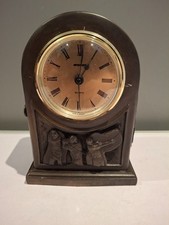 IRISH BRONZE COLLECTION ROYAL TARA GOLF CLOCK CB461 VINTAGE WORKING