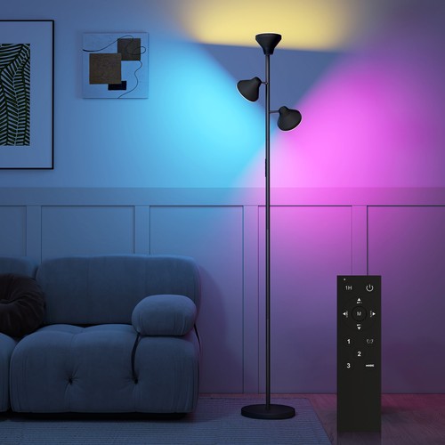 Homcom rgb floor lamp with - homcom,