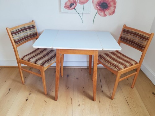 Vintage blue formica drop - drop, leaf