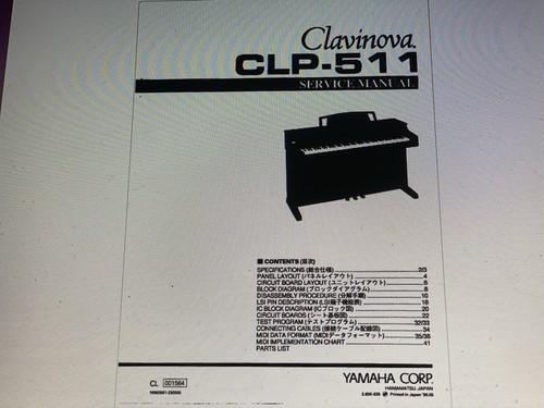 Yamaha clp 511 - clp-511, manual