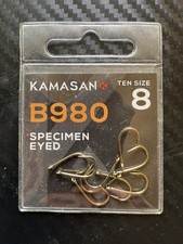 KAMASAN B980 SPECIMEN BARBED EYED HOOKS. ALL SIZES FREE P&P. RRP £1.95