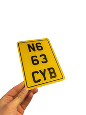 5X7 Novelty Show Number Plates Motorbike Motorcycle Refective
