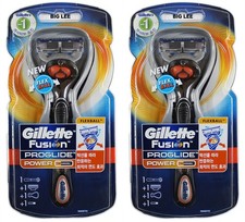 Gillette Fusion ProGlide Power Blade 1 Razor Handle + 1 Cartridge (2 Packs)
