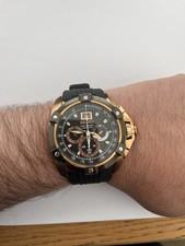 Seiko Velatura Big Date Chronograph 7T04-0AD0 Rose Gold On Black