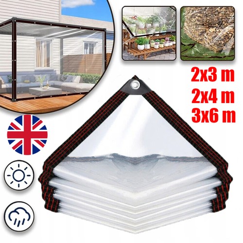 Transparent clear tarpaulin - clear,