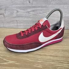 Nike Elite Textile Waffle Cortez Size UK 6 Pink Red Suede Trainers Rare 