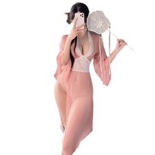 Cosplay Dress Side Slit Night Embroidery Club Outfit Sexy Lingerie Chinese Hanfu