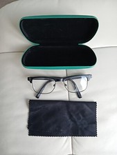 Smaller Size Black Plastic Partial Frame Glasses Case &Cleaning Cloth Specsavers