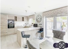 Kitchen With Hob Sink Extractor Fan Quarts Table Top Upstands