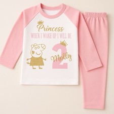 Baby Girl Cake Smash Birthday  Pyjamas Outfit, Age 1, 2 Only Any Character Pink