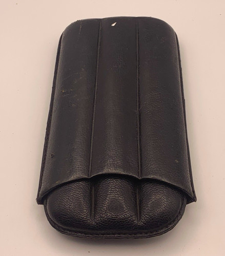 Black leather plain cigar - plain,