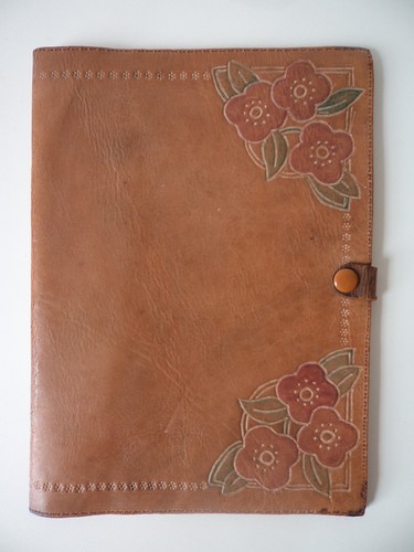 Vintage leather writing - leather,