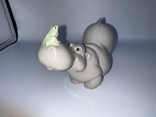 Nao Lakeside Buddies Hippo With Frog On His Nose Figure Hippopotamus Ornament 