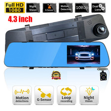4.5" Mirror Dash Cam 2mp FHD