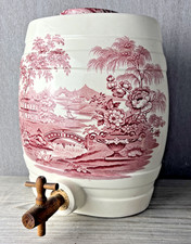 Complete Vintage Royal Crownford Tonquin Ironstone Water/drinks Barrel Dispenser