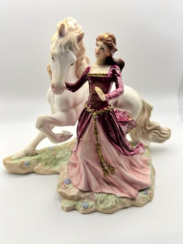 Franklin mint lady and - lady, unicorn