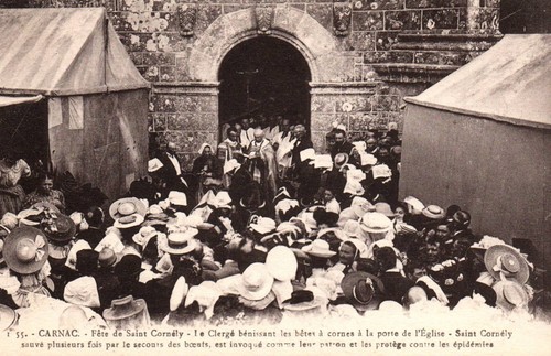 Old postcard carnac - old,