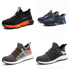 Mens Safety Shoes Work Boots Steel Toe Cap Trainers AnkleLightweight Blue/Grey
