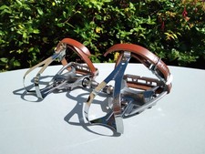 Suntour Cyclone 7000 Pedals +  Christophe Aero Toe Clips + Christophe Toe Straps