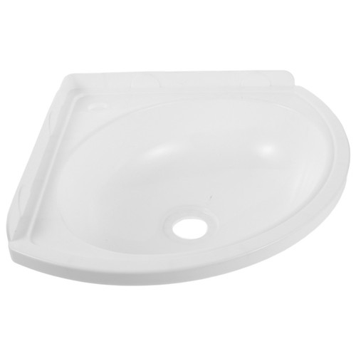 Wall hung white plastic corner - wall,