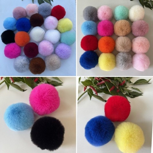 5pcs 10cm faux fur rabbit - faux,