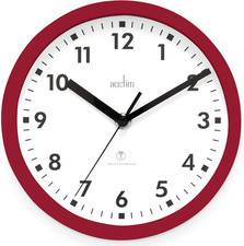 Acctim 74664 Nardo 20Cm Radio Controlled Red Wall Clock