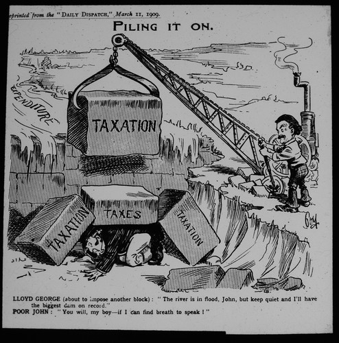 Political cartoon taxation - political,