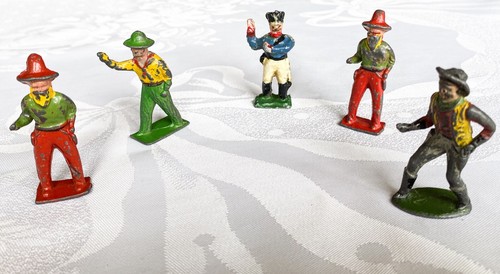 Antique 1920s painted lead - 4,