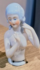 Vintage Regency Naked Woman Half Pin Cushion Doll In Unusual Arms Position