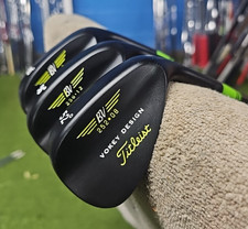 VOKEY BLACK NITRIDE 3 WEDGE SET 52-56-60 SPINE ALIGNED BLACK S300 MCC GRIPS