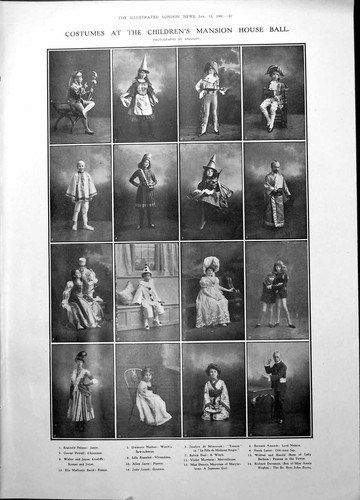 Old print costumes childrens - old,